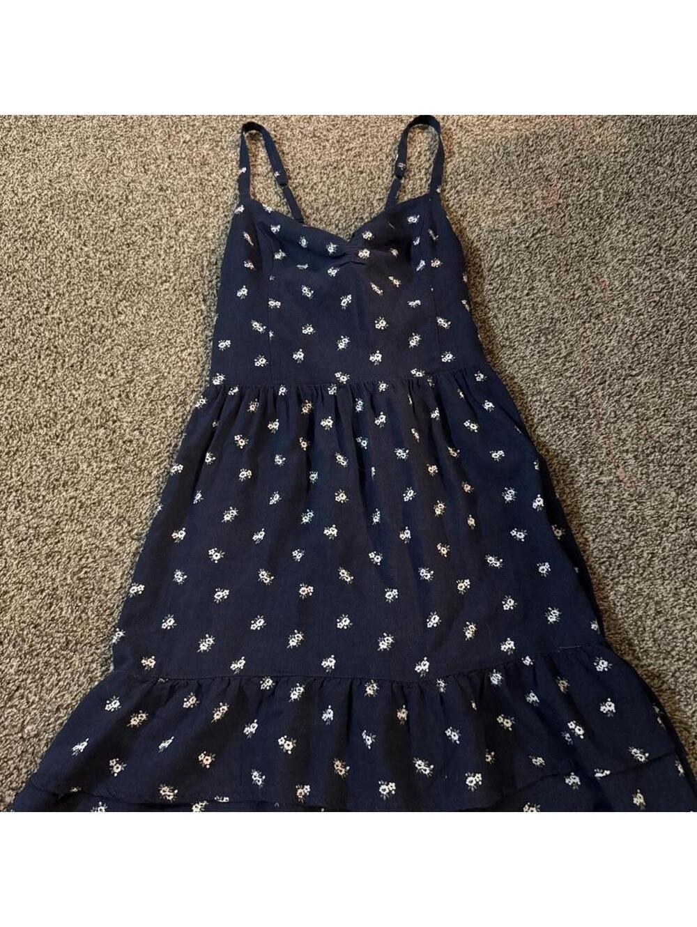 Hollister Co. Women's Navy and Blue Dress